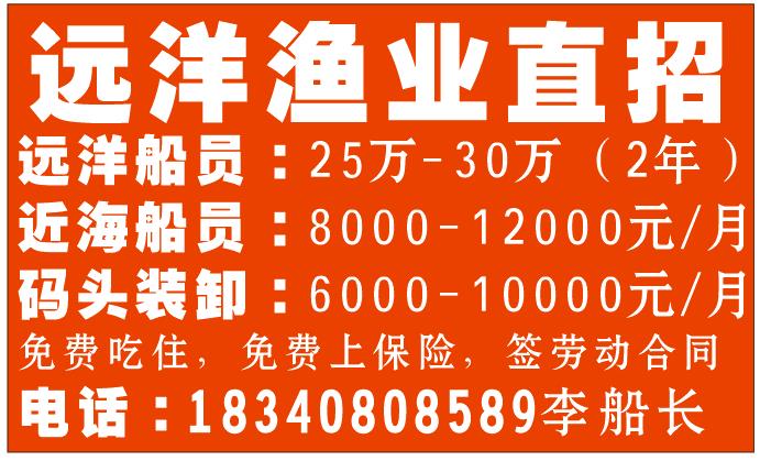 远洋渔业直招